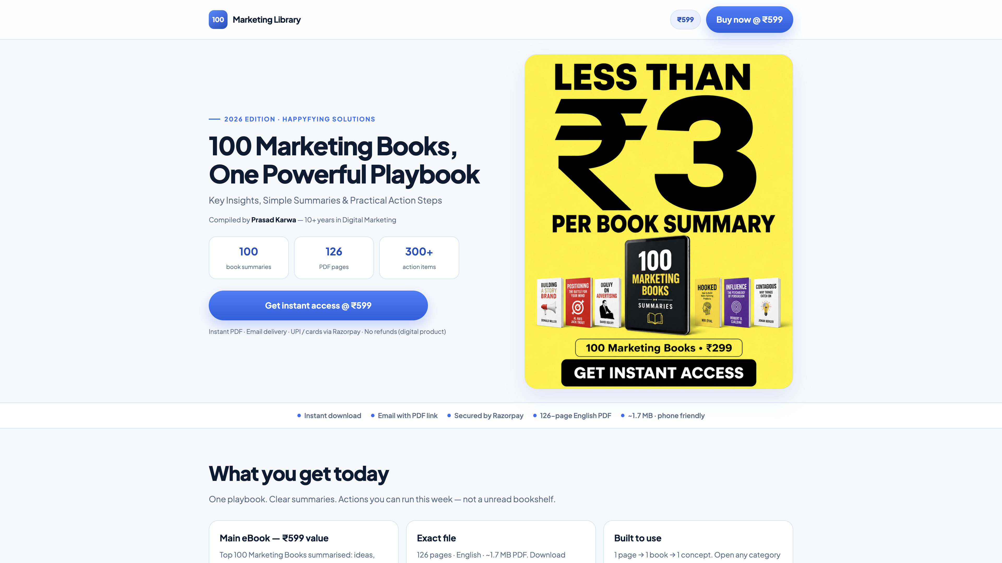 Happyfying eBook selling page