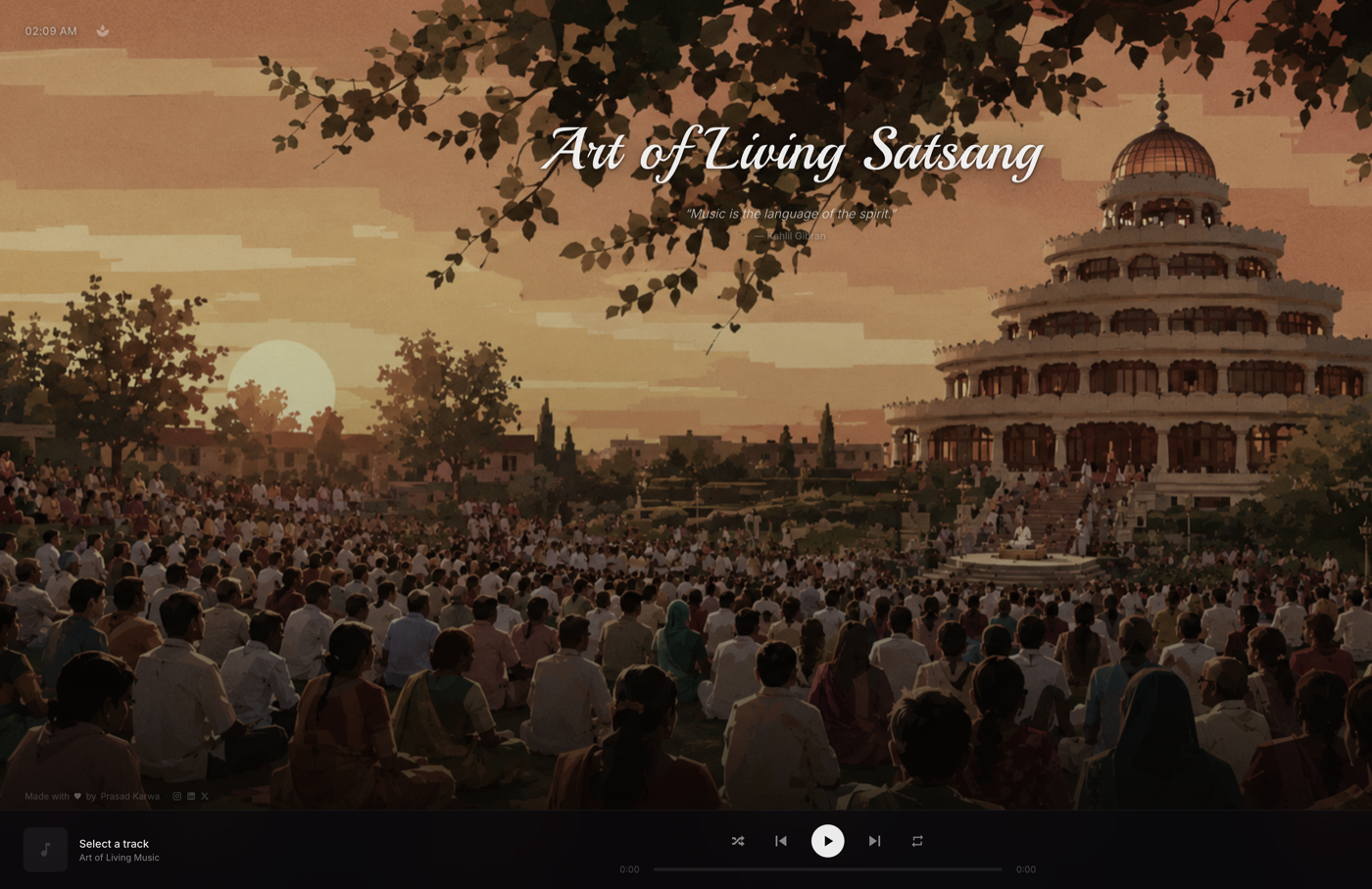 Art of Living Satsang website